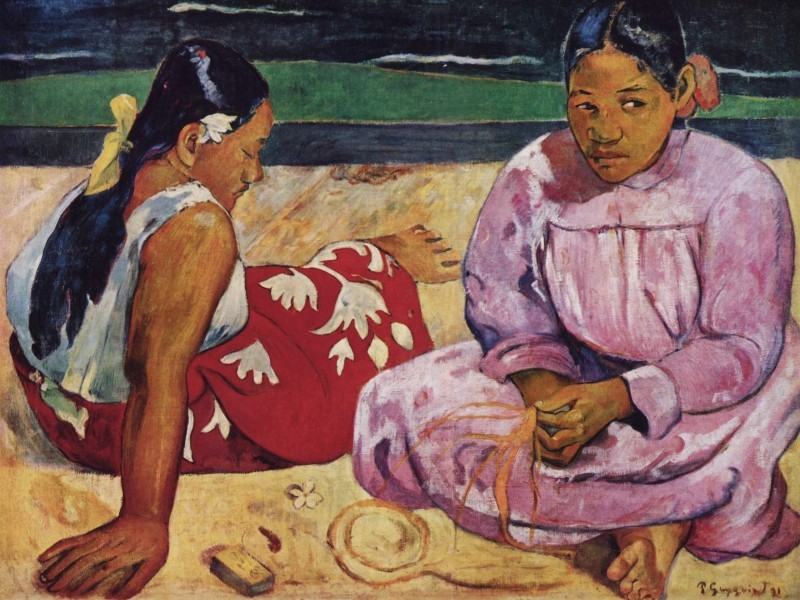 Bức tranh Tahitian Women on the Beach.jpg