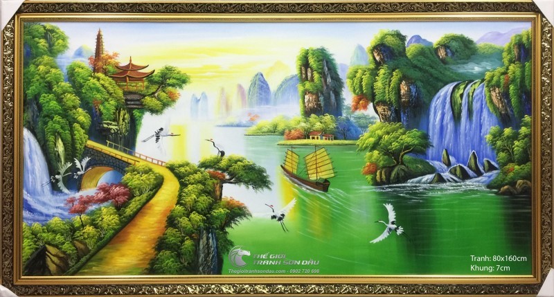 Tranh Núi Nước Sơn Thủy Thuận Buồm Xuôi Gió.jpg
