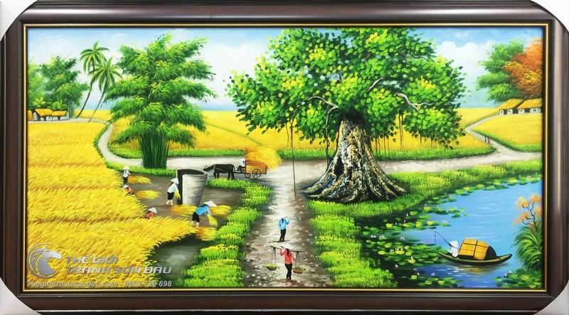 Tranh Sơn Dầu Làng Quê Việt Nam.jpg
