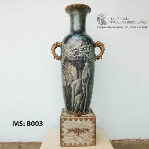 Bình Trang Trí Vẽ Phong Cảnh Trưng Bày Phòng Khách