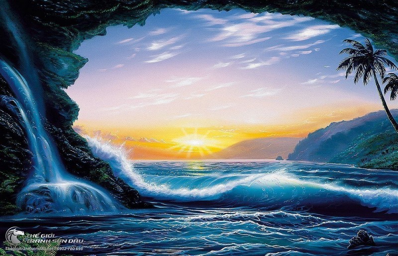 Vẽ bức tranh hoàng hôn trên biển bằng màu Acrylic  Vẽ bức tranh hoàng hôn  trên biển bằng màu Acrylic Art  ShaydCampbell lopvetreem  lopvenguoilon ShaydCampbell  By Megan Art  Facebook