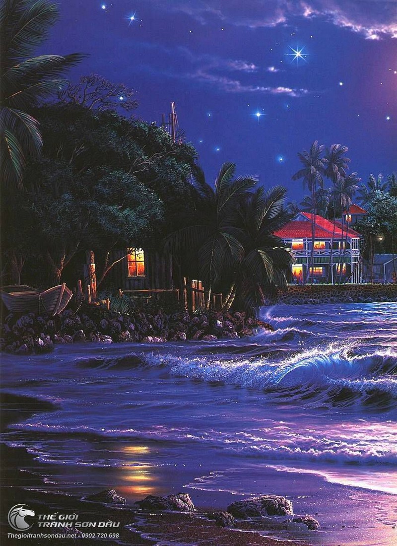 Top với hơn 87 vẽ tranh phong cảnh đêm khuya hay nhất  Tin Học Vui