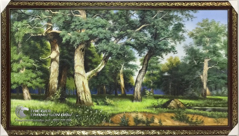 Tranh Sơn Dầu Vẽ Phong Cảnh Rừng Cây