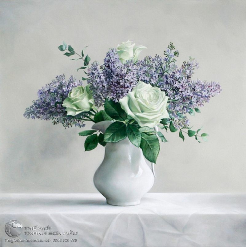 Vẽ lọ hoa hồng trắng giản đơn và tinh tế sẽ mang đến cho bạn cảm giác thanh tịnh và yên bình. Hãy cùng ngắm nhìn bức tranh với bông hồng trắng ngày mai mới và lọ hoa bằng thủy tinh lấp lánh.