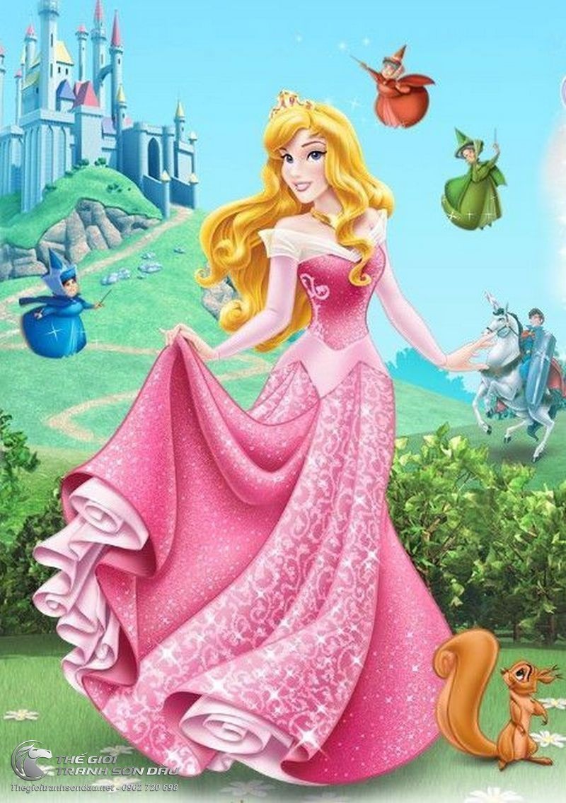 Tranh tường công chúa váy hồng sẽ đưa bạn vào thế giới cổ tích ngọt ngào. Hãy để tâm hồn bạn bay vào những con đường đầy hoa và tìm kiếm nàng công chúa xinh đẹp bên cạnh ngôi lâu đài. Một bức tranh tường đầy màu sắc và huyền ảo đang chờ đón bạn.