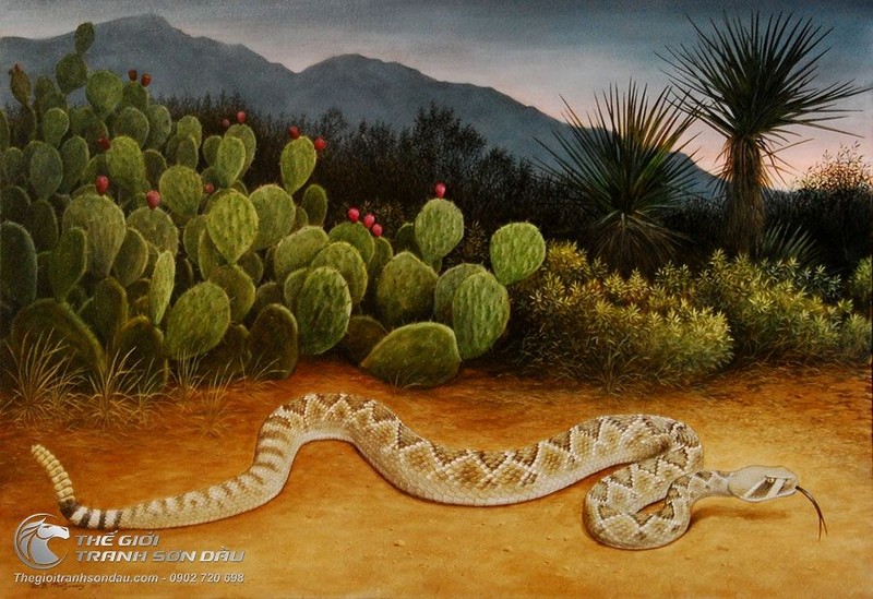 Tranh vẽ rắn hổ và rừng xương rồng là những tác phẩm vô cùng ấn tượng của hội hoạ Tả Thực. Xem hình ảnh và chiêm ngưỡng cách các nghệ sĩ đã tạo ra những tác phẩm nghệ thuật tuyệt đẹp này.
