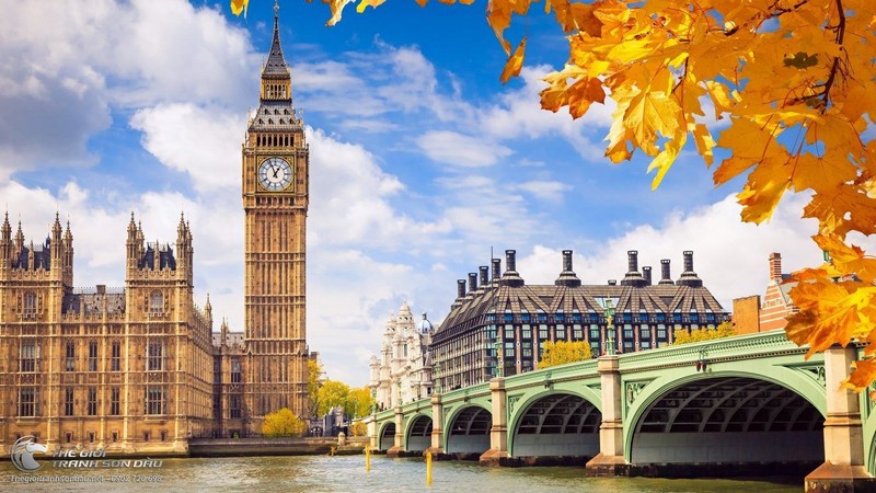 Tranh Vẽ Tháp Đồng Hồ Big Ben - Biểu Tượng Của Nước Anh