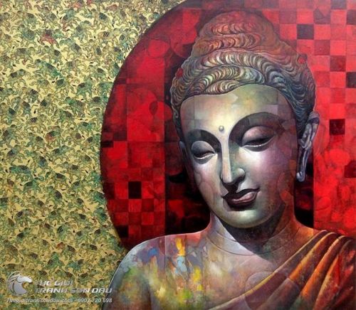 Tranh Vẽ Phật Tổ Từ Bi Đẹp - Vẽ Tay Mới 100%