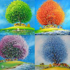 Bộ 4 Bức Tranh Bốn Mùa