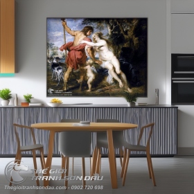Tác Phẩm Venus và Adonis Vẽ Sơn Dầu