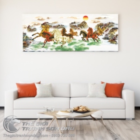 Tranh Bát Mã Và Núi Xa