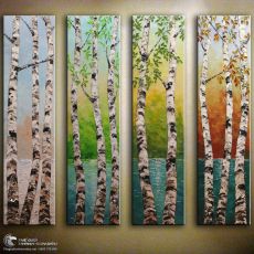 Tranh Bộ 4 Bức Tranh Xuân Hạ Thu Đông