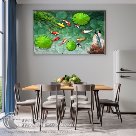 Tranh Cá Chép Và Chim Trĩ