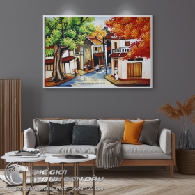 Tranh Cảnh Sinh Hoạt Trên Phố Xưa