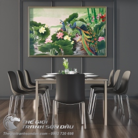 Tranh Chim Uyên Ương Bên Hoa Sen