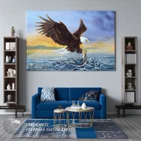 Tranh Đại Bàng Bắt Cá