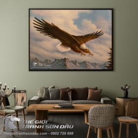 Tranh Đại Bàng Bay Qua Núi Tuyết Cao