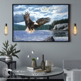 Tranh Đại Bàng Cây Cối Và Hồ Nước