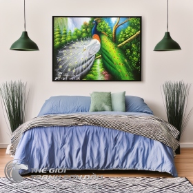 Tranh Đôi Công Uyên Ương Hạnh Phúc