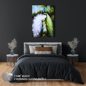 Tranh Đôi Uyên Ương Hạnh Phúc Bên Nhau