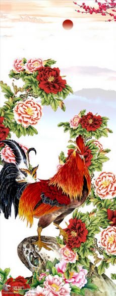 Tranh Gà Trống Trang Trí Đẹp