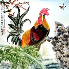 Tranh Gà Trống Vẽ Nghệ Thuật