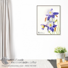 Tranh Hoa Lan Trên Nền Trắng