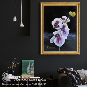 Tranh Hoa Lan Trong Đêm Tối