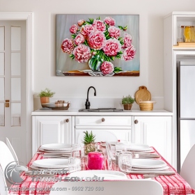 Tranh Hoa Mẫu Đơn Phong Thủy Treo Phòng Ngủ