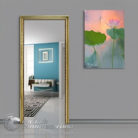 Tranh Hoa Sen Búp Sen Và Lá Sen