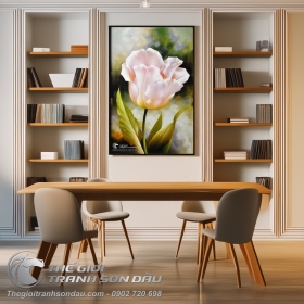 Tranh Hoa Tulip Tả Thực Ấn Tượng