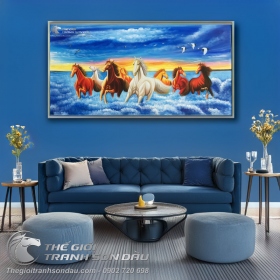 Tranh Mã Đáo Thành Công Hợp Mệnh Thủy