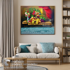 Tranh Nghệ Thuật Sơn Dầu Vẽ Tĩnh Vật Đẹp