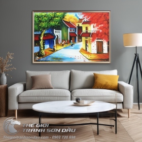Tranh Phố Cổ Việt Nam Vỉa Hè