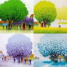 Tranh Phong Cảnh Xuân Hạ Thu Đông Ấn Tượng
