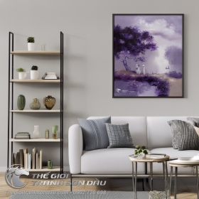 Tranh Quê Hương Chờ Đò Qua Đây