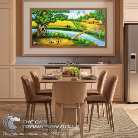 Tranh Quê Hương Việt Nam Vẽ Sơn Dầu