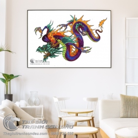 Tranh Rồng Màu Tím