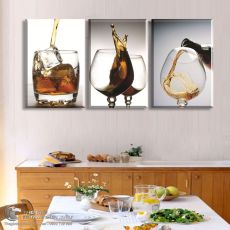 Tranh Rót Rượu Bộ 3 Bức Trang Trí Phòng Ăn