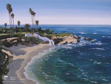 Tranh Sơn Dầu Biển Xanh Và Bãi Cát Trắng