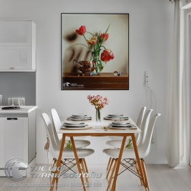 Tranh Sơn Dầu Bình Hoa Tulip