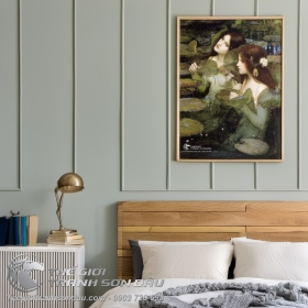 Tranh Sơn Dầu Hai Thiếu Nữ Trong Đầm Sen