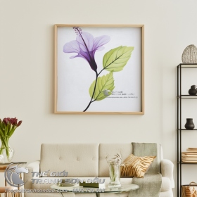 Tranh Sơn Dầu Hiện Đại Hoa Màu Tím