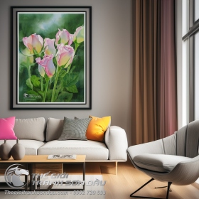 Tranh Sơn Dầu Những Đóa Hoa Hồng Đẹp