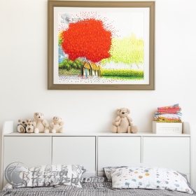 Tranh Sơn Dầu Phong Cảnh Việt Nam Cây Mùa Hạ