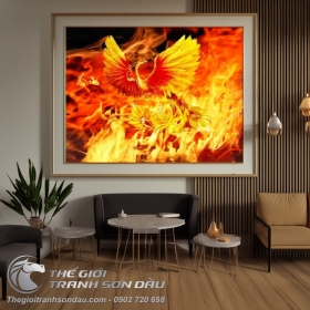 Tranh Sơn Dầu Phượng Hoàng Lửa Nổi Bật