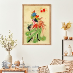 Tranh Sơn Dầu Phượng Hoàng Oai Nghiêm