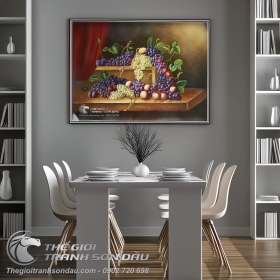 Tranh Sơn Dầu Tĩnh Vật Phòng Ăn