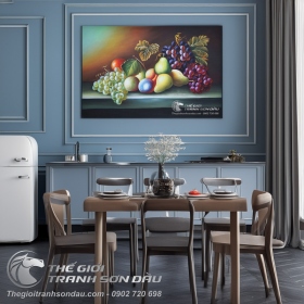 Tranh Sơn Dầu Tĩnh Vật Trái Cây Tả Thực