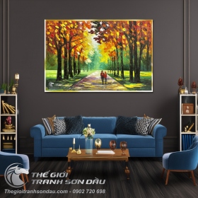 Tranh Sơn Dầu Trang Trí Sang Thu